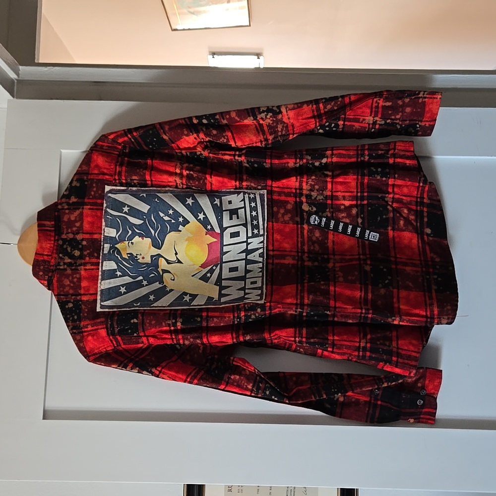 Anniversary Edition - Angry Minnow Wonder Woman Distressed Flannel